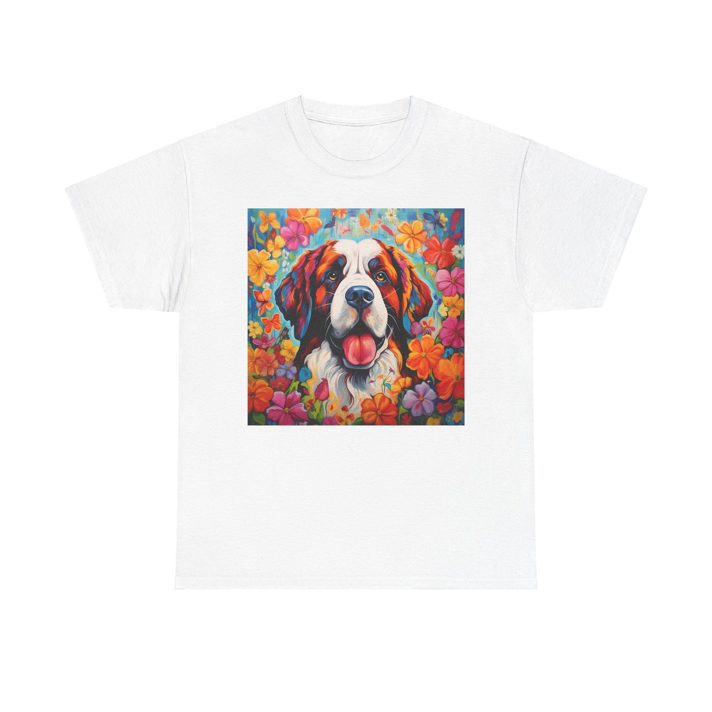 Floral Dog Shirt, Floral Dog Tee, Flower Dog Shirt, Animal Lover Tee, Dog Lover Gift Tee, Cute Dog, Floral Dog Birthday Shirt, Floral Dog