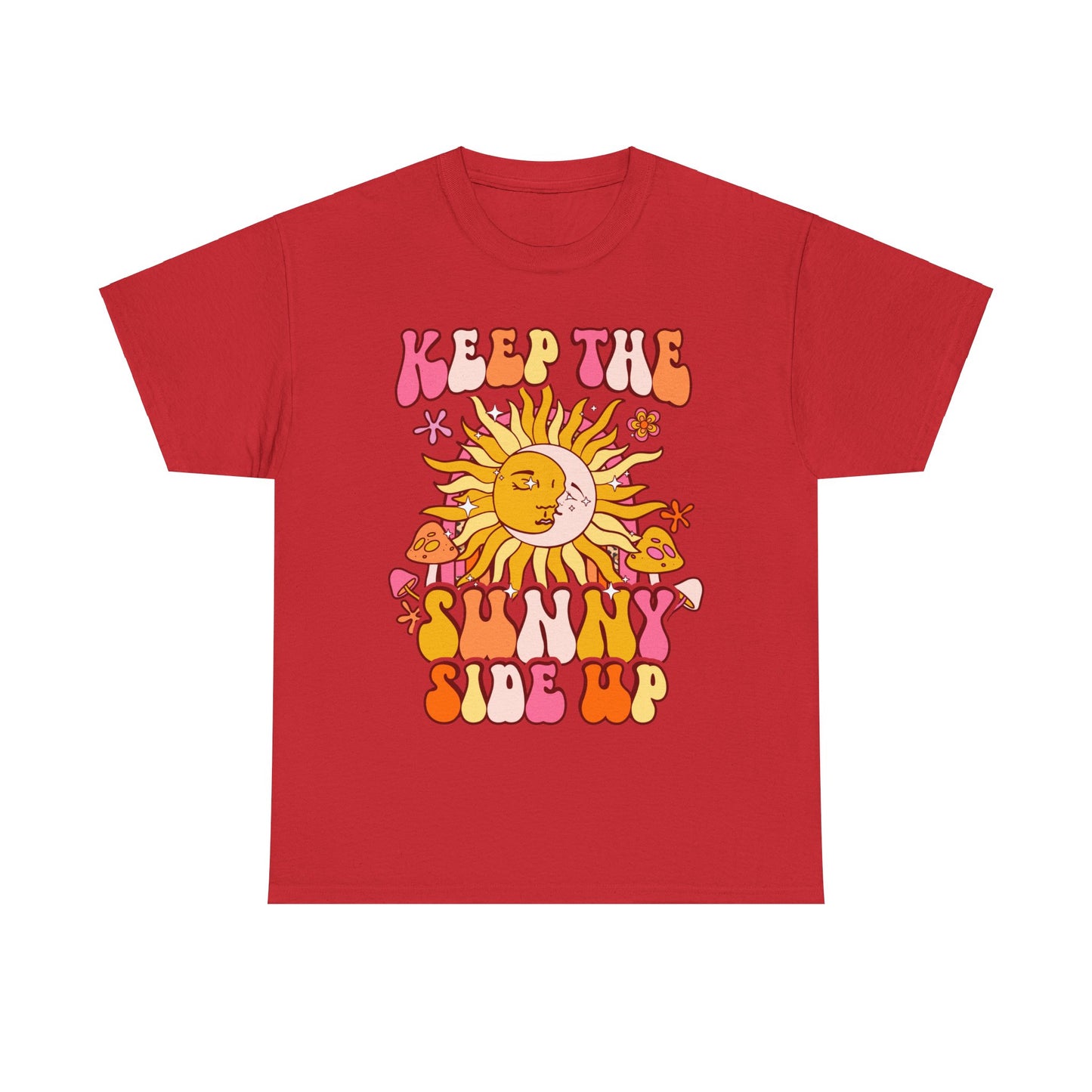 Keep The Sunny Side Up, Inspirational Quote Crewneck, Motivational Gift, Trendy Positivity T-Shirt for Women, Cute Positive Affirmation Tee