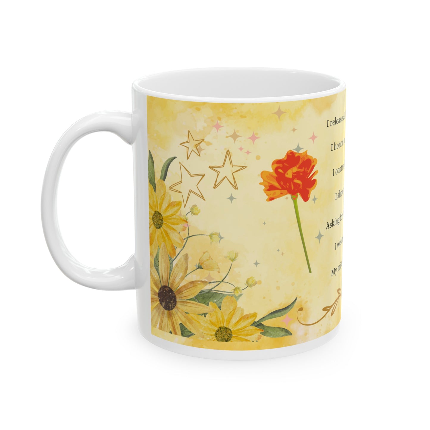 Daily Affirmation Coffee Mug, Positive Affirmations and Inspirational Quotes, Mom Mug Gift, Self Care Mug