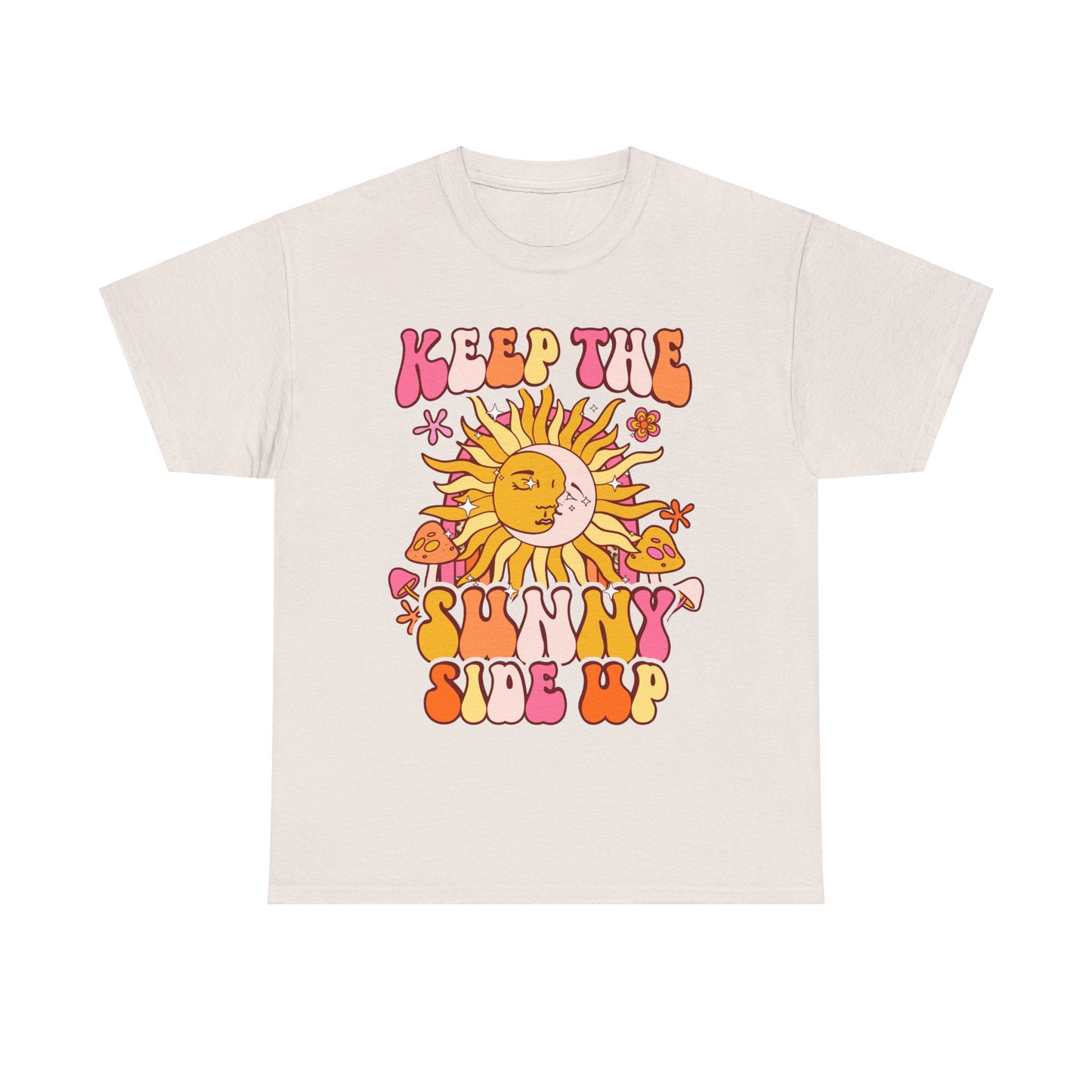 Keep The Sunny Side Up, Inspirational Quote Crewneck, Motivational Gift, Trendy Positivity T-Shirt for Women, Cute Positive Affirmation Tee