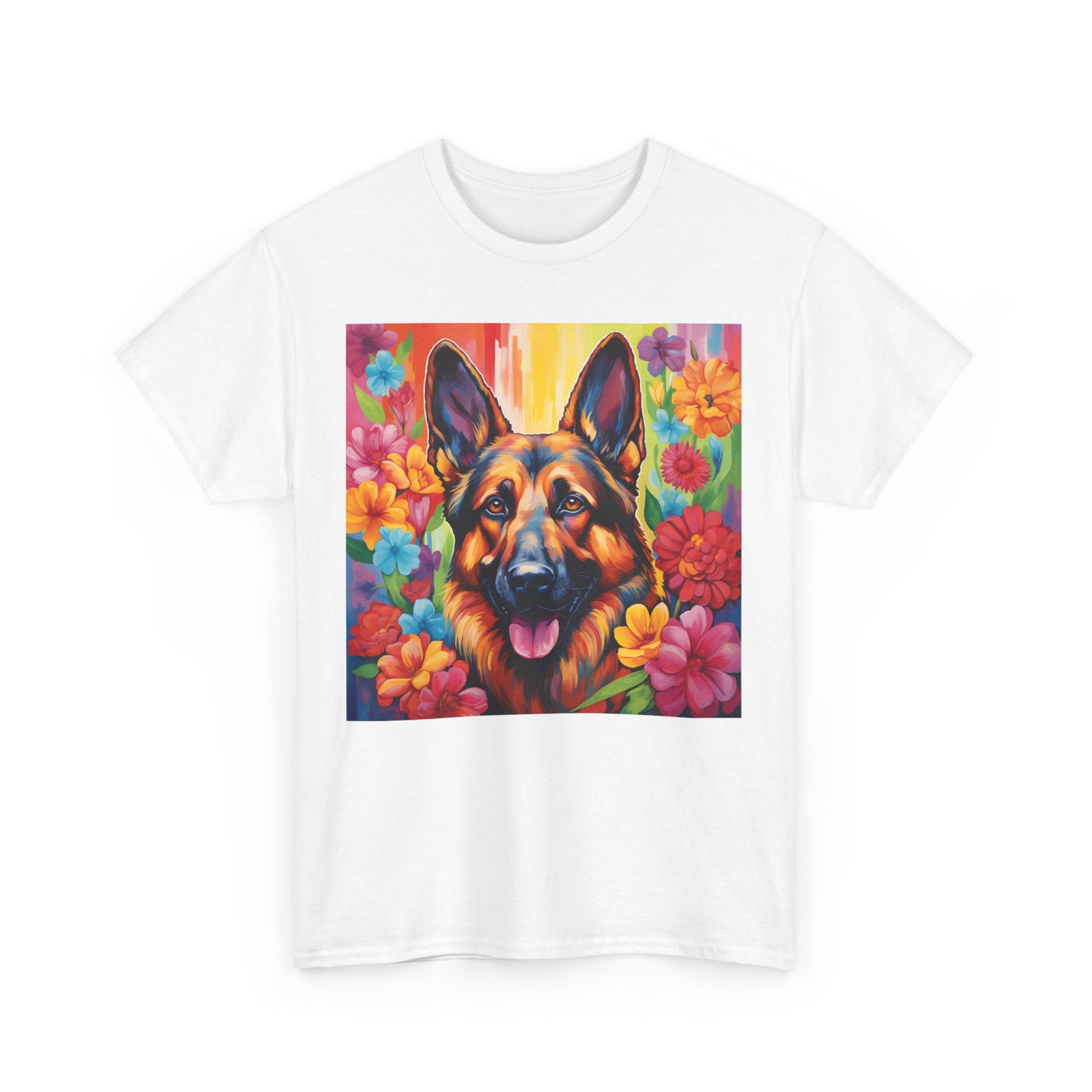 Floral Dog Shirt, Floral Dog Tee, Flower Dog Shirt, Animal Lover Tee, Dog Lover Gift Tee, Cute Dog, Floral Dog Birthday Shirt, Floral Dog