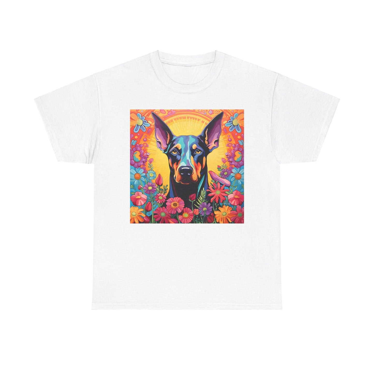 Floral Dog Shirt, Floral Dog Tee, Flower Dog Shirt, Animal Lover Tee, Dog Lover Gift Tee, Cute Dog, Floral Dog Birthday Shirt, Floral Dog