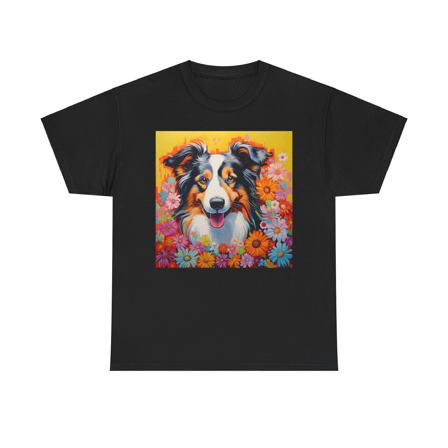 Floral Dog Shirt, Floral Dog Tee, Flower Dog Shirt, Animal Lover Tee, Dog Lover Gift Tee, Cute Dog, Floral Dog Birthday Shirt, Floral Dog