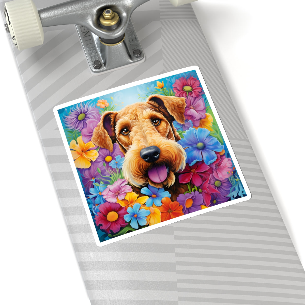 Floral Dog Kiss Cut Sticker