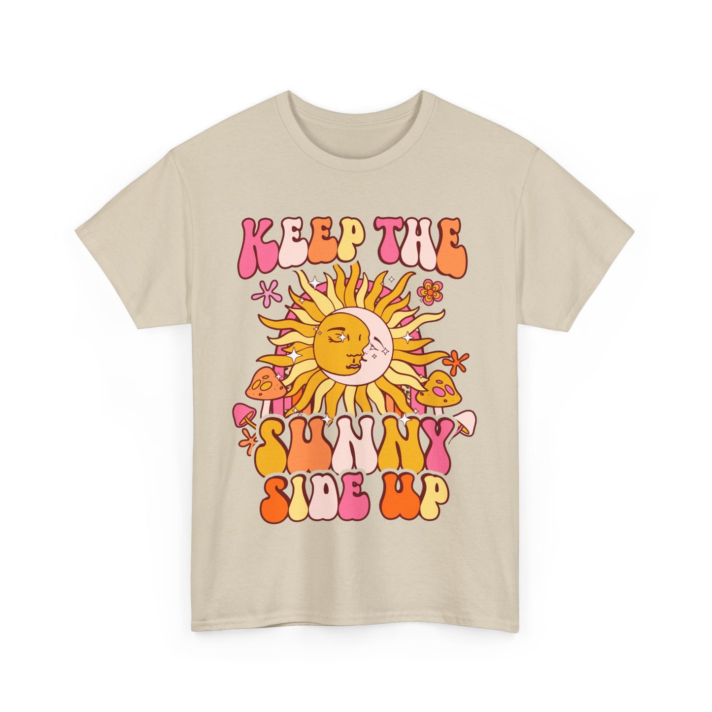Keep The Sunny Side Up, Inspirational Quote Crewneck, Motivational Gift, Trendy Positivity T-Shirt for Women, Cute Positive Affirmation Tee