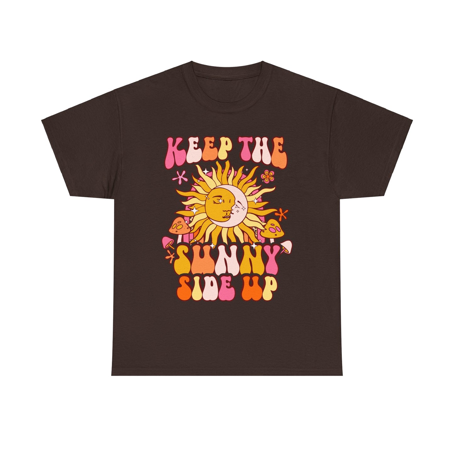 Keep The Sunny Side Up, Inspirational Quote Crewneck, Motivational Gift, Trendy Positivity T-Shirt for Women, Cute Positive Affirmation Tee