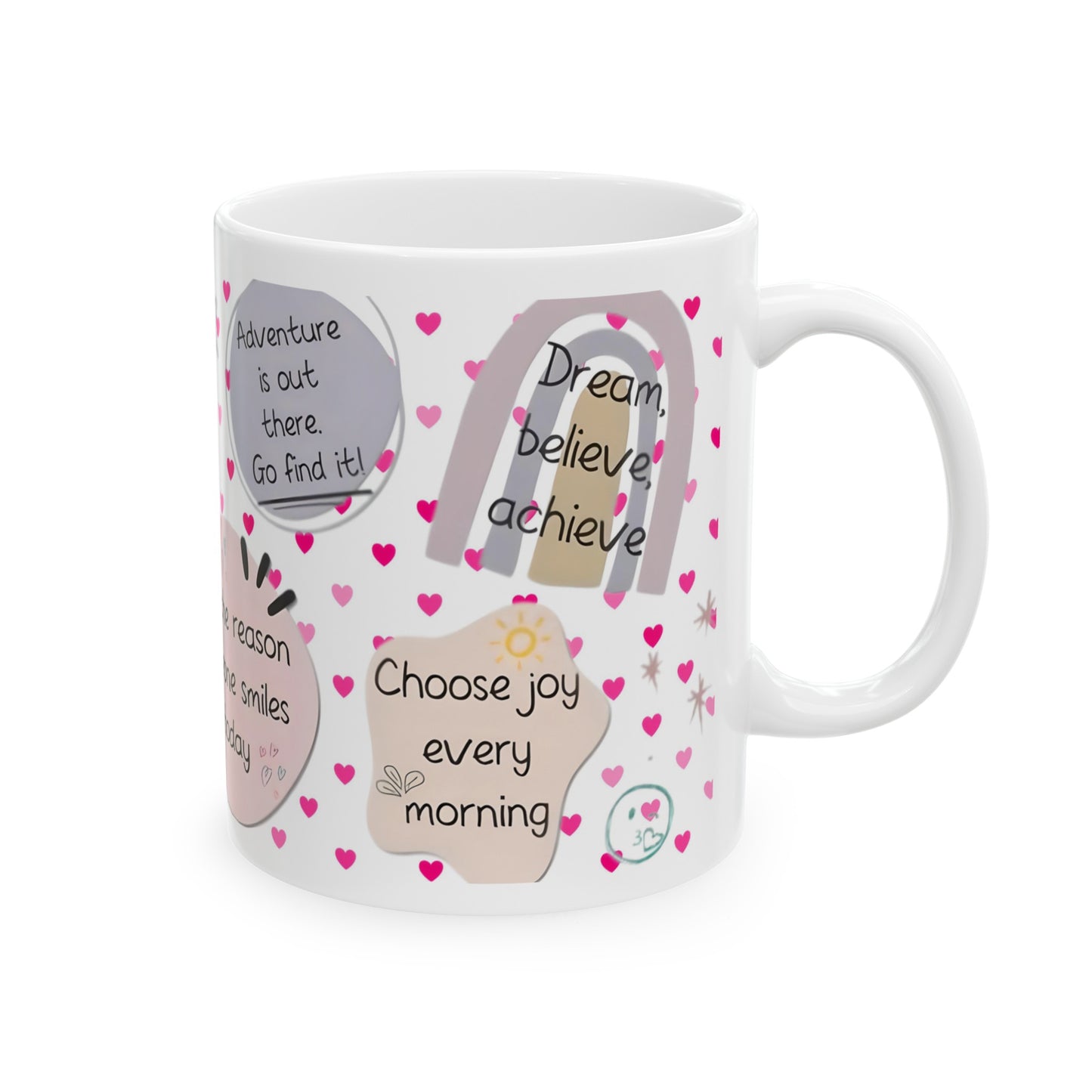 Daily Affirmation Coffee Mug, Positive Affirmations and Inspirational Quotes, Mom Mug Gift, Self Care Mug