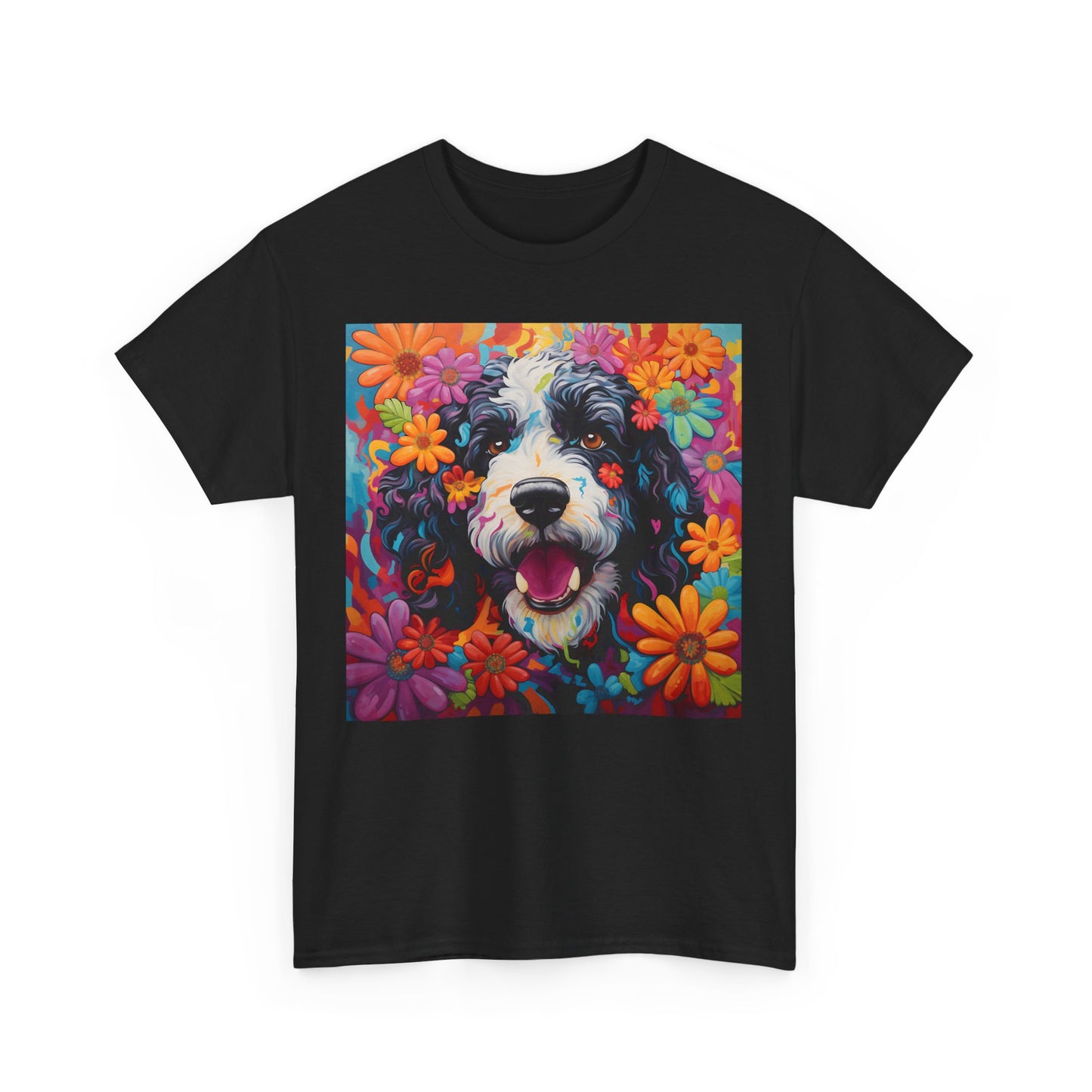 Floral Dog Shirt, Floral Dog Tee, Flower Dog Shirt, Animal Lover Tee, Dog Lover Gift Tee, Cute Dog, Floral Dog Birthday Shirt, Floral Dog