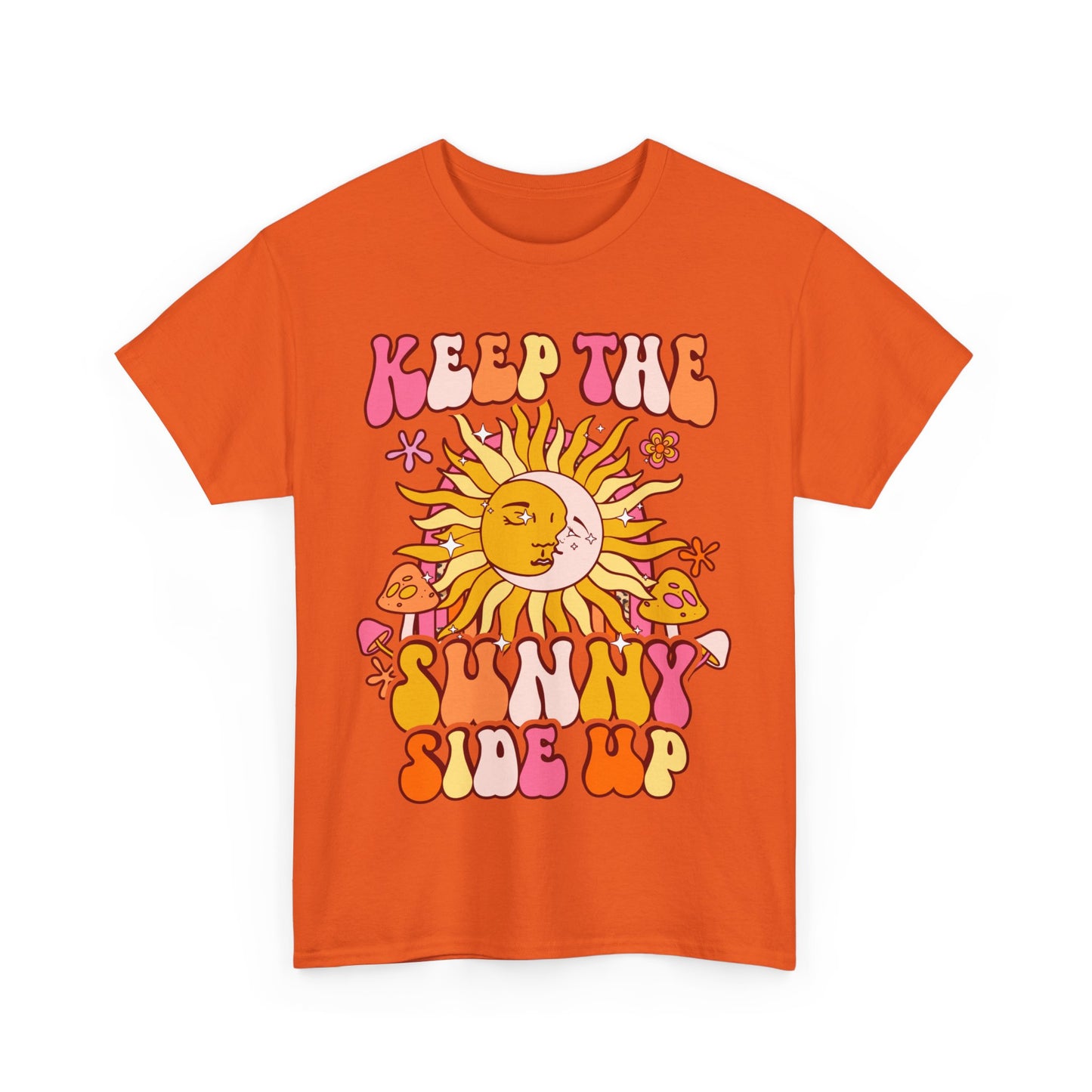 Keep The Sunny Side Up, Inspirational Quote Crewneck, Motivational Gift, Trendy Positivity T-Shirt for Women, Cute Positive Affirmation Tee