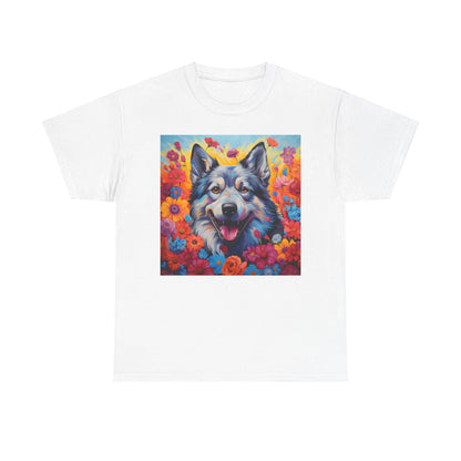 Floral Dog Shirt, Floral Dog Tee, Flower Dog Shirt, Animal Lover Tee, Dog Lover Gift Tee, Cute Dog, Floral Dog Birthday Shirt, Floral Dog