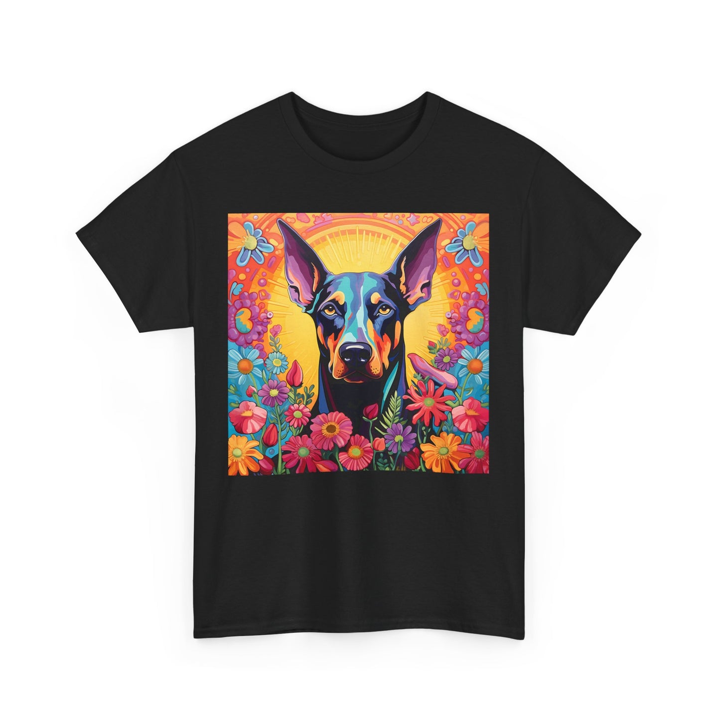 Floral Dog Shirt, Floral Dog Tee, Flower Dog Shirt, Animal Lover Tee, Dog Lover Gift Tee, Cute Dog, Floral Dog Birthday Shirt, Floral Dog