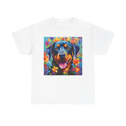 Floral Dog Shirt, Floral Dog Tee, Flower Dog Shirt, Animal Lover Tee, Dog Lover Gift Tee, Cute Dog, Floral Dog Birthday Shirt, Floral Dog
