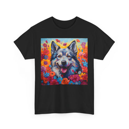 Floral Dog Shirt, Floral Dog Tee, Flower Dog Shirt, Animal Lover Tee, Dog Lover Gift Tee, Cute Dog, Floral Dog Birthday Shirt, Floral Dog