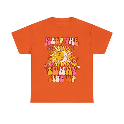 Keep The Sunny Side Up, Inspirational Quote Crewneck, Motivational Gift, Trendy Positivity T-Shirt for Women, Cute Positive Affirmation Tee