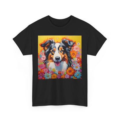 Floral Dog Shirt, Floral Dog Tee, Flower Dog Shirt, Animal Lover Tee, Dog Lover Gift Tee, Cute Dog, Floral Dog Birthday Shirt, Floral Dog
