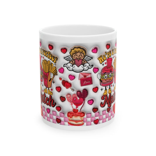 Heart Valentine's Mug, Heart Mug, Valentine's Day Mug, Heart Mug, Valentine's Mug, Love Mug, Valentine's Day