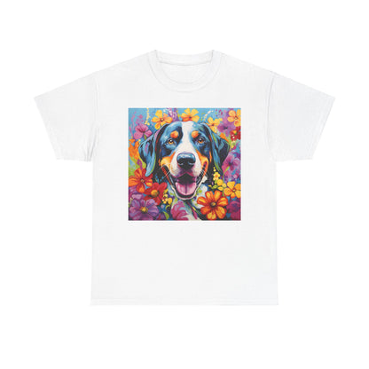 Floral Dog Shirt, Floral Dog Tee, Flower Dog Shirt, Animal Lover Tee, Dog Lover Gift Tee, Cute Dog, Floral Dog Birthday Shirt, Floral Dog