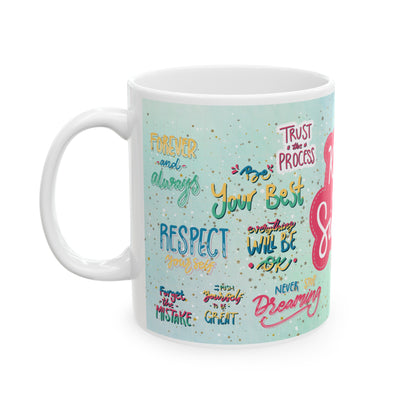 Daily Affirmation Coffee Mug, Positive Affirmations and Inspirational Quotes, Mom Mug Gift, Self Care Mug