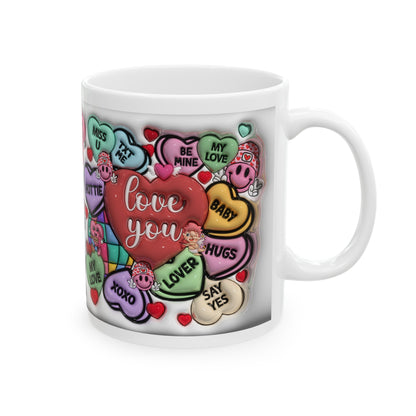 Heart Valentine's Mug, Heart Mug, Valentine's Day Mug, Heart Mug, Valentine's Mug, Love Mug, Valentine's Day