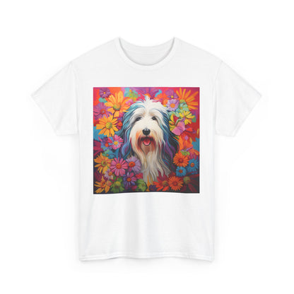 Floral Dog Shirt, Floral Dog Tee, Flower Dog Shirt, Animal Lover Tee, Dog Lover Gift Tee, Cute Dog, Floral Dog Birthday Shirt, Floral Dog