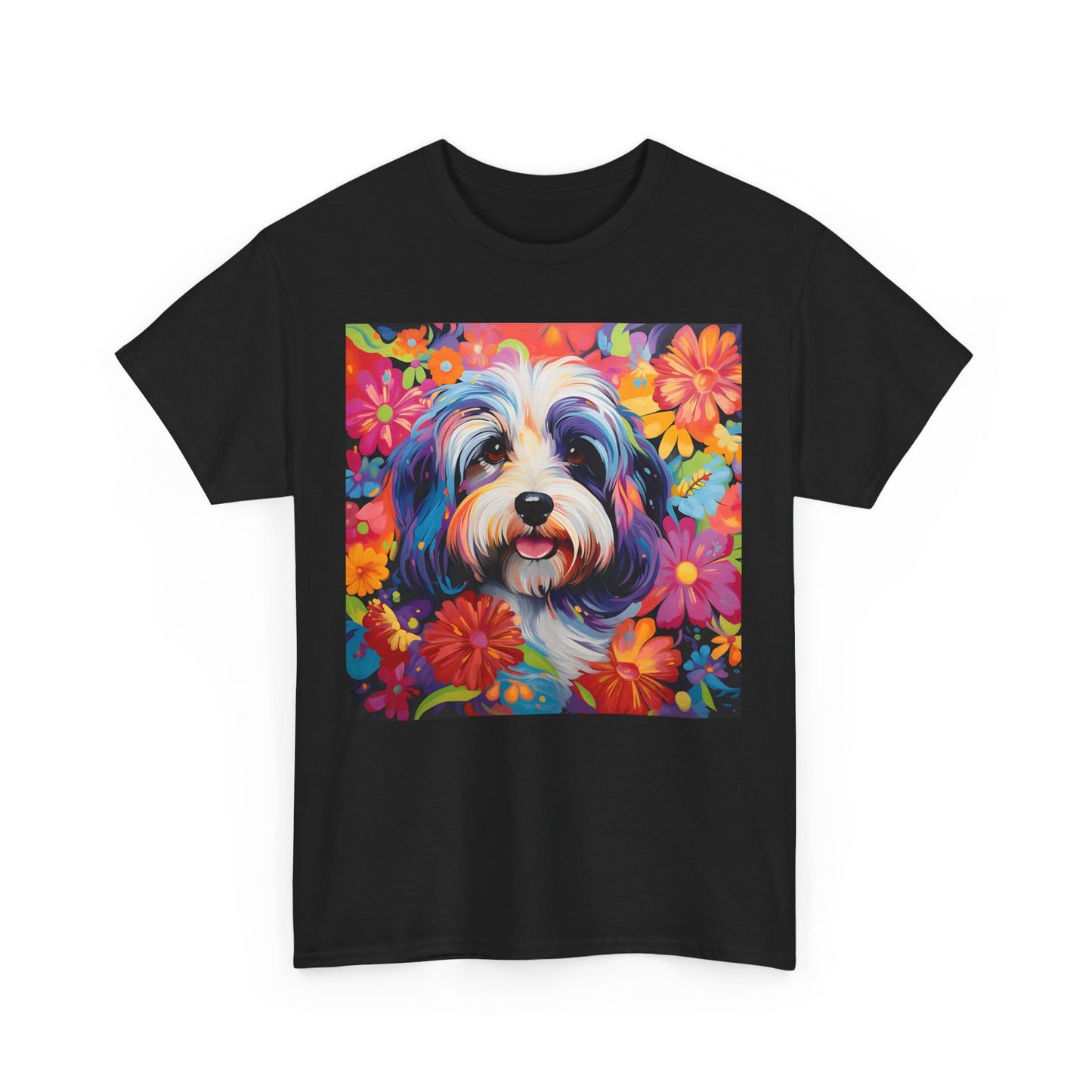 Floral Dog Shirt, Floral Dog Tee, Flower Dog Shirt, Animal Lover Tee, Dog Lover Gift Tee, Cute Dog, Floral Dog Birthday Shirt, Floral Dog