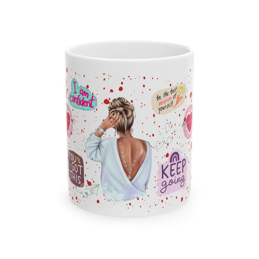 Daily Affirmation Coffee Mug, Positive Affirmations and Inspirational Quotes, Mom Mug Gift, Self Care Mug