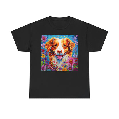 Floral Dog Shirt, Floral Dog Tee, Flower Dog Shirt, Animal Lover Tee, Dog Lover Gift Tee, Cute Dog, Floral Dog Birthday Shirt, Floral Dog