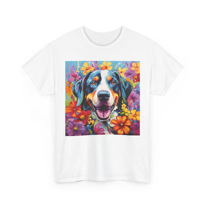 Floral Dog Shirt, Floral Dog Tee, Flower Dog Shirt, Animal Lover Tee, Dog Lover Gift Tee, Cute Dog, Floral Dog Birthday Shirt, Floral Dog