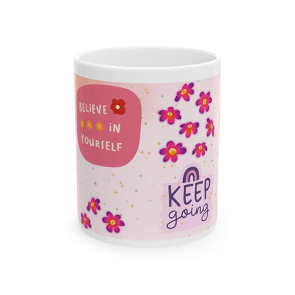 Daily Affirmation Coffee Mug, Positive Affirmations and Inspirational Quotes, Mom Mug Gift, Self Care Mug