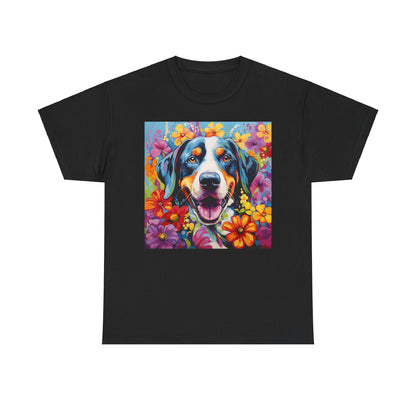 Floral Dog Shirt, Floral Dog Tee, Flower Dog Shirt, Animal Lover Tee, Dog Lover Gift Tee, Cute Dog, Floral Dog Birthday Shirt, Floral Dog