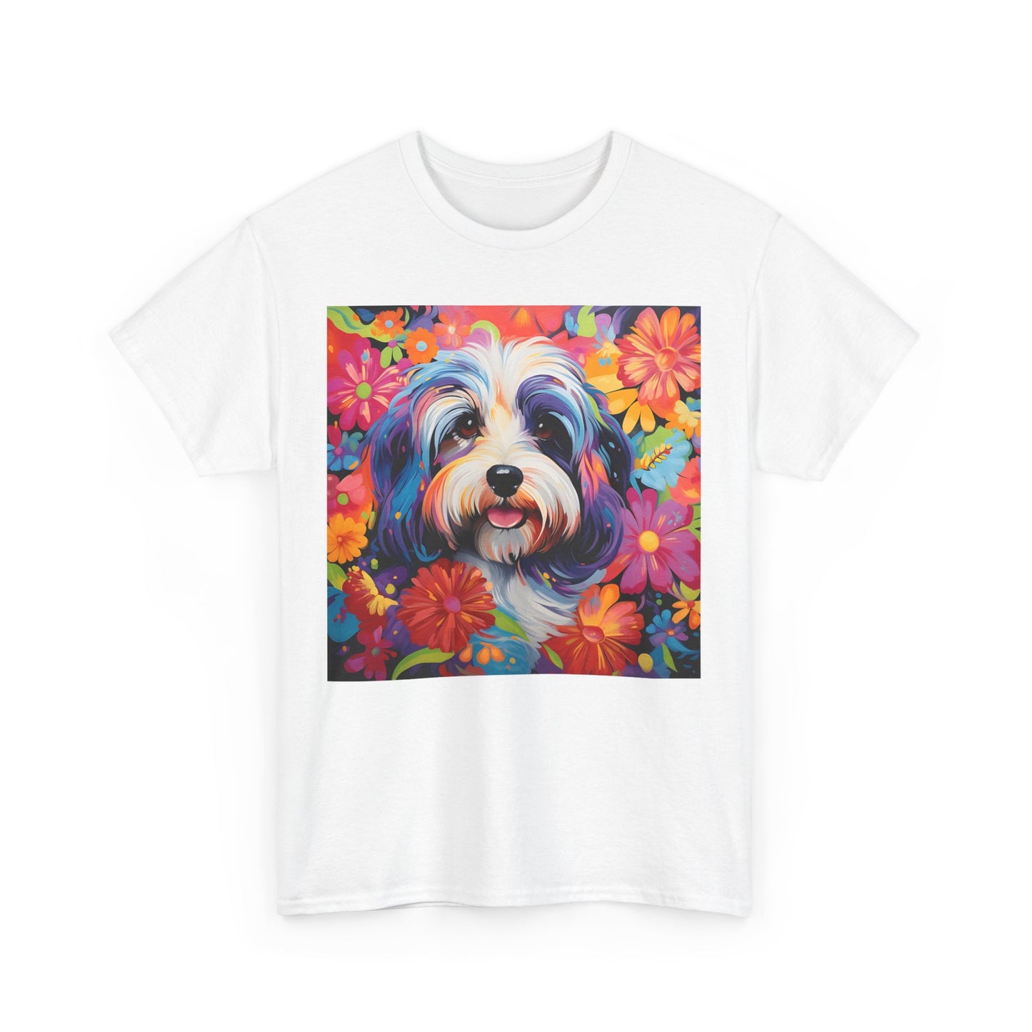 Floral Dog Shirt, Floral Dog Tee, Flower Dog Shirt, Animal Lover Tee, Dog Lover Gift Tee, Cute Dog, Floral Dog Birthday Shirt, Floral Dog