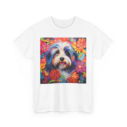 Floral Dog Shirt, Floral Dog Tee, Flower Dog Shirt, Animal Lover Tee, Dog Lover Gift Tee, Cute Dog, Floral Dog Birthday Shirt, Floral Dog