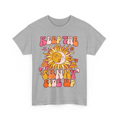 Keep The Sunny Side Up, Inspirational Quote Crewneck, Motivational Gift, Trendy Positivity T-Shirt for Women, Cute Positive Affirmation Tee