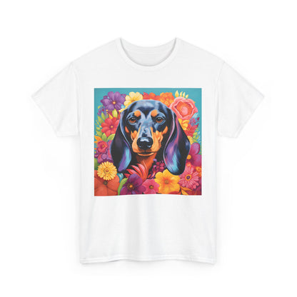 Floral Dog Shirt, Floral Dog Tee, Flower Dog Shirt, Animal Lover Tee, Dog Lover Gift Tee, Cute Dog, Floral Dog Birthday Shirt, Floral Dog