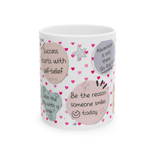 Daily Affirmation Coffee Mug, Positive Affirmations and Inspirational Quotes, Mom Mug Gift, Self Care Mug