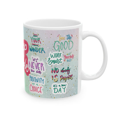 Daily Affirmation Coffee Mug, Positive Affirmations and Inspirational Quotes, Mom Mug Gift, Self Care Mug