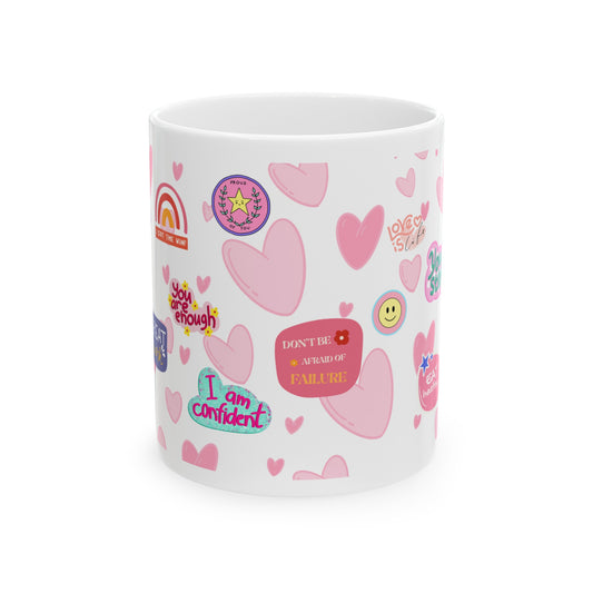Daily Affirmation Coffee Mug, Positive Affirmations and Inspirational Quotes, Mom Mug Gift, Self Care Mug