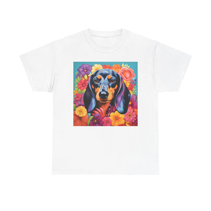 Floral Dog Shirt, Floral Dog Tee, Flower Dog Shirt, Animal Lover Tee, Dog Lover Gift Tee, Cute Dog, Floral Dog Birthday Shirt, Floral Dog