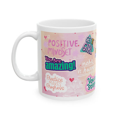 Daily Affirmation Coffee Mug, Positive Affirmations and Inspirational Quotes, Mom Mug Gift, Self Care Mug
