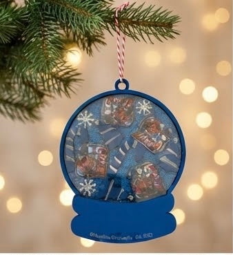 3D Layered Snow Globe Holiday Ornament with Christmas Elf Characters