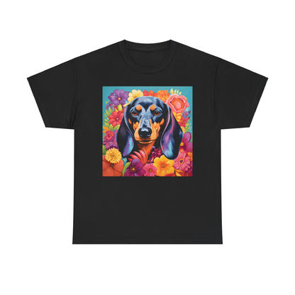 Floral Dog Shirt, Floral Dog Tee, Flower Dog Shirt, Animal Lover Tee, Dog Lover Gift Tee, Cute Dog, Floral Dog Birthday Shirt, Floral Dog