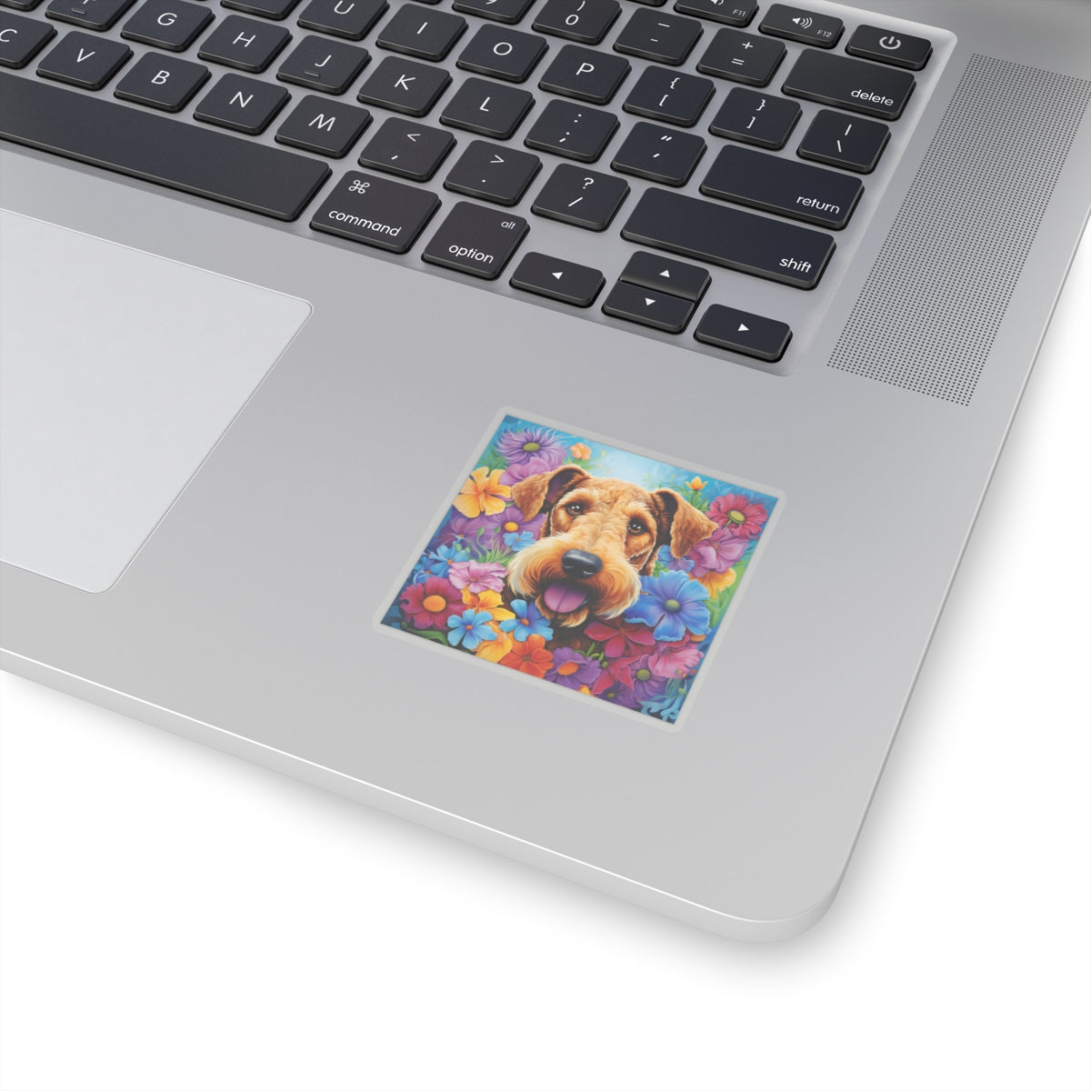 Floral Dog Kiss Cut Sticker