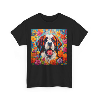 Floral Dog Shirt, Floral Dog Tee, Flower Dog Shirt, Animal Lover Tee, Dog Lover Gift Tee, Cute Dog, Floral Dog Birthday Shirt, Floral Dog