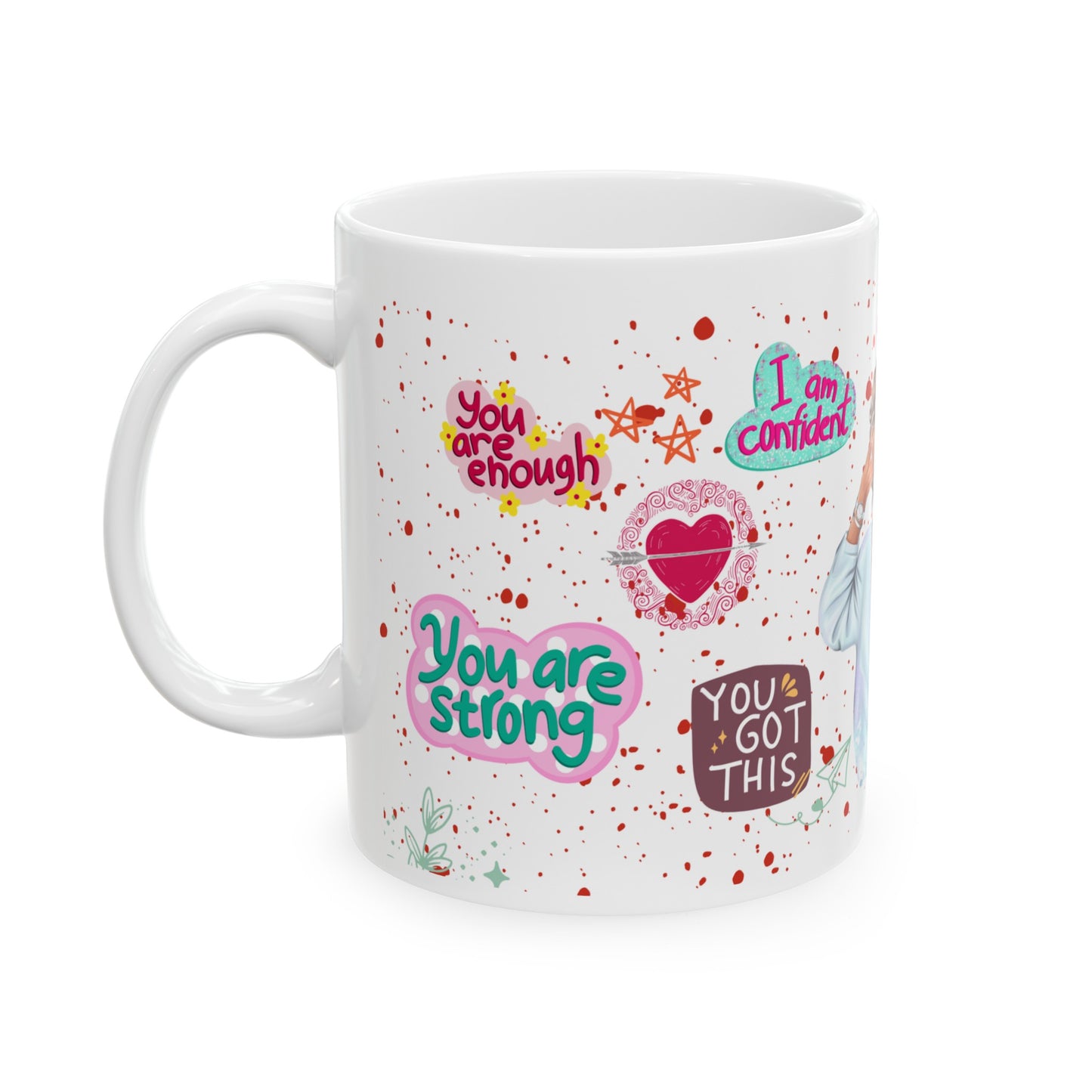 Daily Affirmation Coffee Mug, Positive Affirmations and Inspirational Quotes, Mom Mug Gift, Self Care Mug
