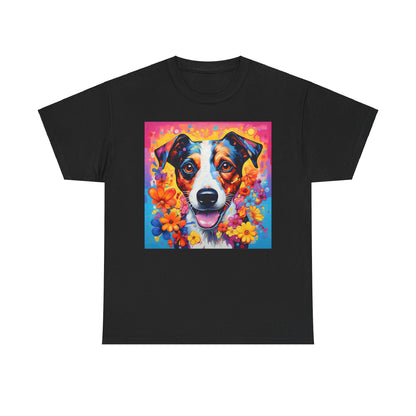 Floral Dog Shirt, Floral Dog Tee, Flower Dog Shirt, Animal Lover Tee, Dog Lover Gift Tee, Cute Dog, Floral Dog Birthday Shirt, Floral Dog