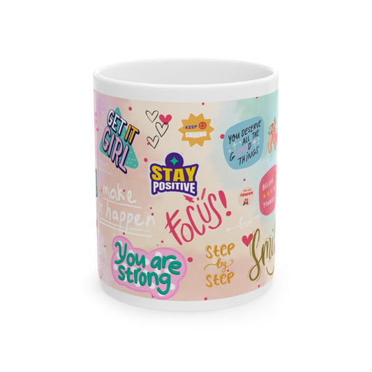 Daily Affirmation Coffee Mug, Positive Affirmations and Inspirational Quotes, Mom Mug Gift, Self Care Mug