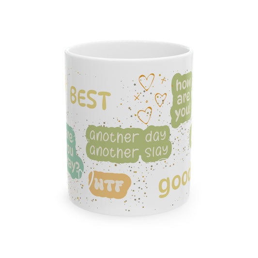 Daily Affirmation Coffee Mug, Positive Affirmations and Inspirational Quotes, Mom Mug Gift, Self Care Mug