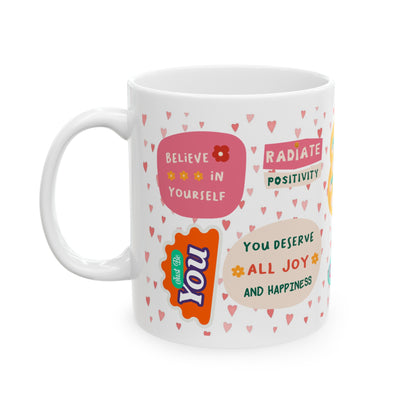 Daily Affirmation Coffee Mug, Positive Affirmations and Inspirational Quotes, Mom Mug Gift, Self Care Mug