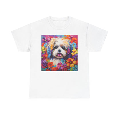 Floral Dog Shirt, Floral Dog Tee, Flower Dog Shirt, Animal Lover Tee, Dog Lover Gift Tee, Cute Dog, Floral Dog Birthday Shirt, Floral Dog