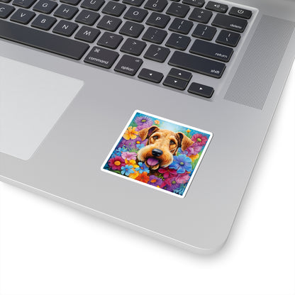 Floral Dog Kiss Cut Sticker